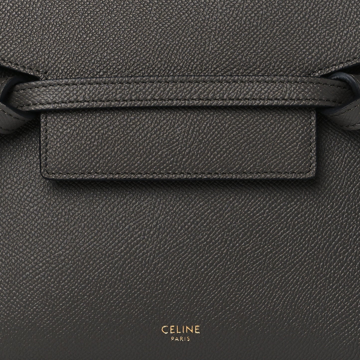 Grained Calfskin Nano Belt Bag Grey