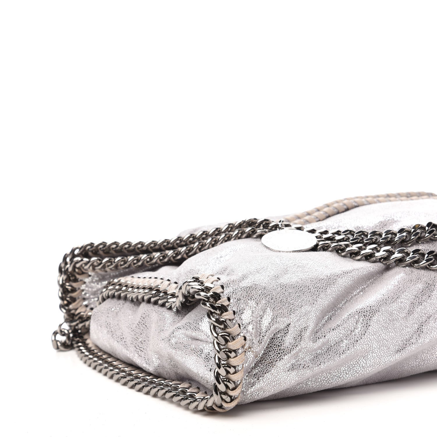 Stella McCartney Shaggy Deer Falabella Fold Over Tote Silver 6 of 10