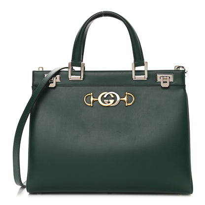 Gucci Smooth Calfskin Medium Zumi Top Handle Bag Vintage Green 1 of 9