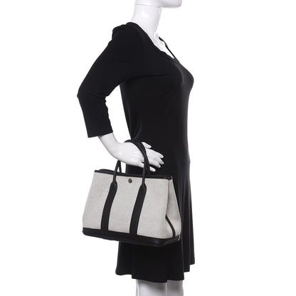 Hermes Buffle Skipper Toile Garden Party 30 TPM Black 2 of 11