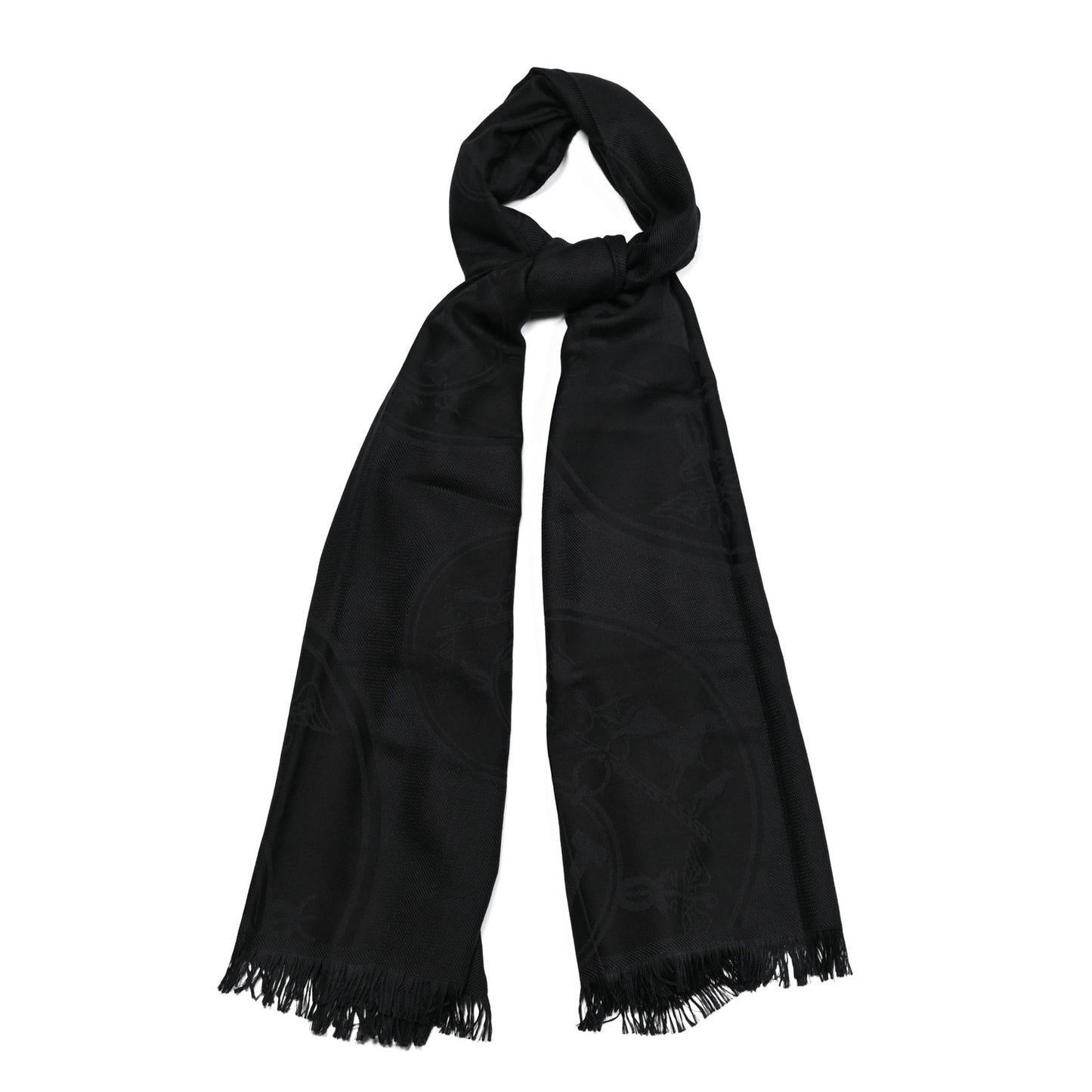 Cashmere Silk New Libris Stole Black