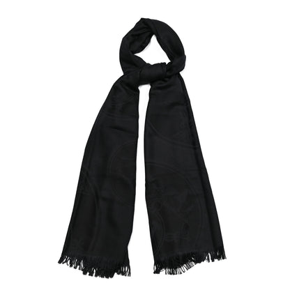 Hermes Cashmere Silk New Libris Stole Black 1 of 4