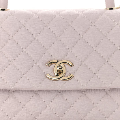 Chanel Caviar Quilted Small Coco Handle Flap Light Pink 7 of 9