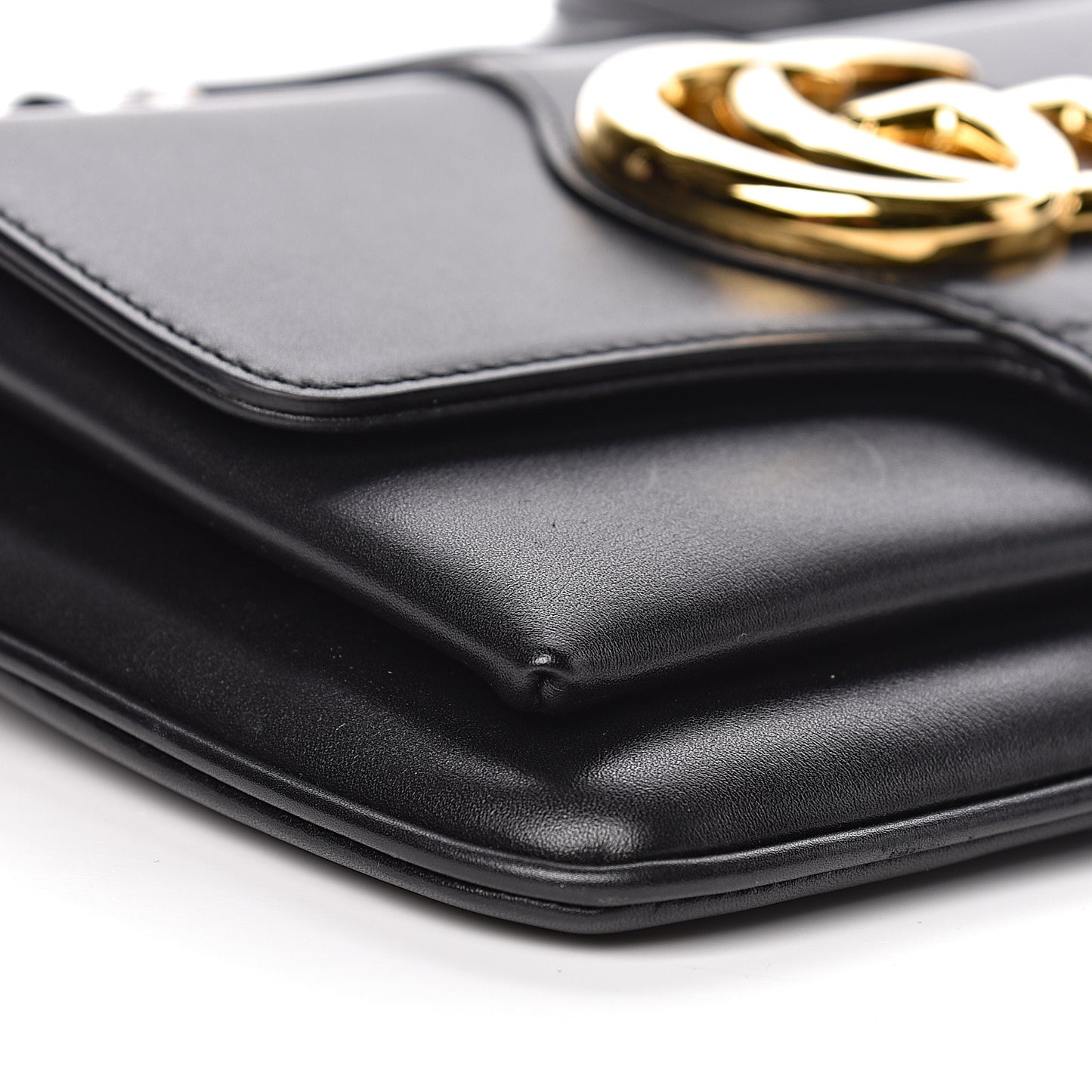 Vitello Palmellato Lux Small Arli Flap Shoulder Bag Black