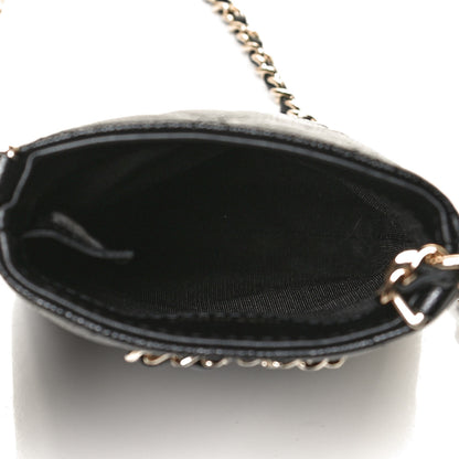 Chanel Caviar Quilted French New Wave Phone Holder With Chain Black 5 of 13