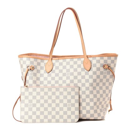 Louis Vuitton Damier Azur Neo Neverfull MM Rose Ballerine 1 of 8