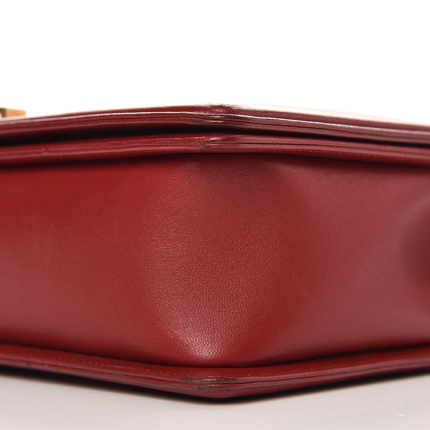 Lambskin Quilted Large Boy Flap Red