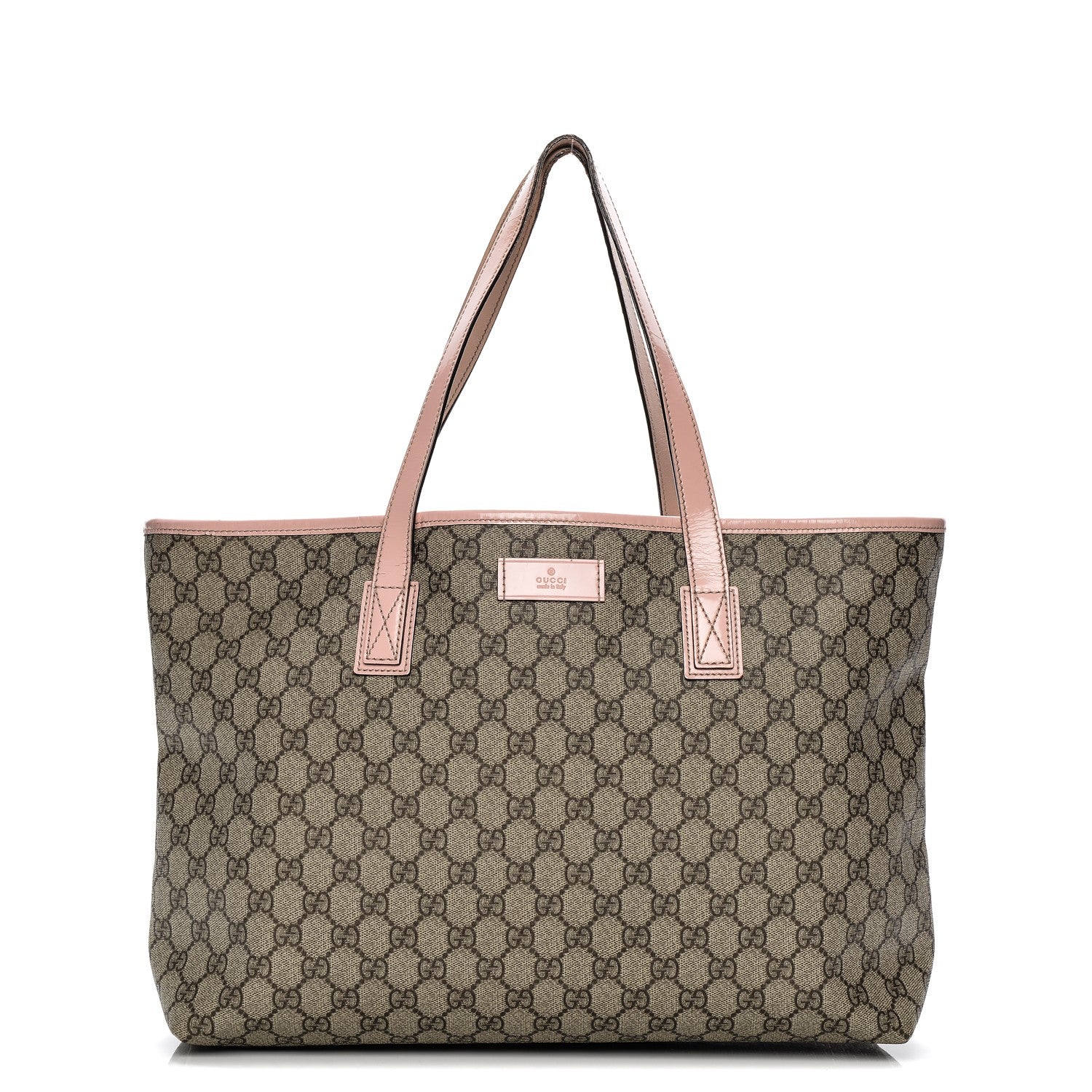 Gucci GG Supreme Monogram Medium Zippered Shopping Tote Pink 1 of 7
