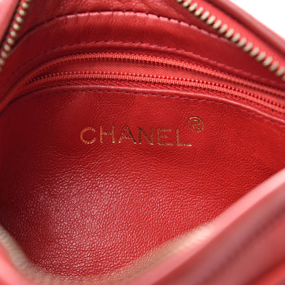 Chanel Lambskin Quilted Tassel Pouch Red 6 of 11