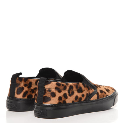 Gucci Pony Hair Jaguar Print Slip On Sneakers 37.5 4 of 9