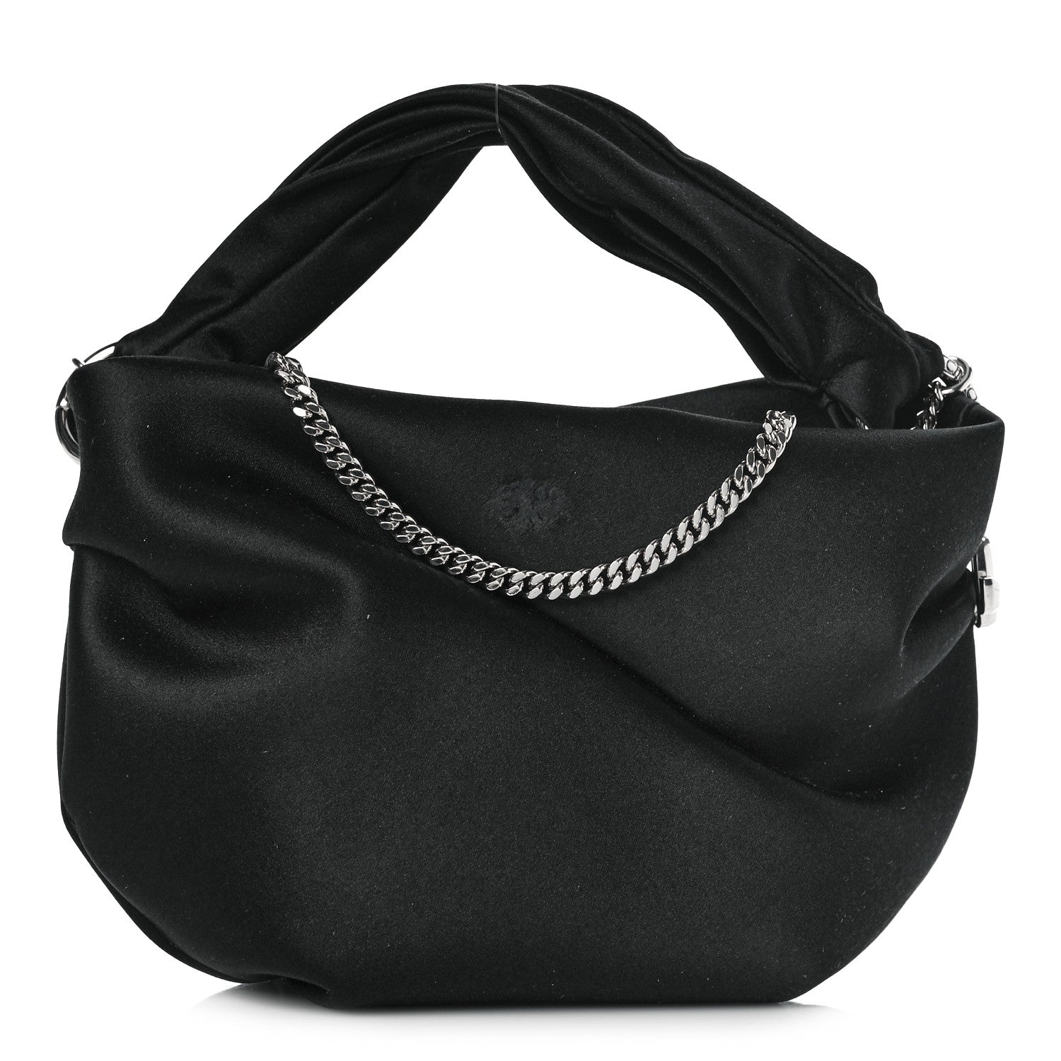 Jimmy Choo Satin Bonny Shoulder Bag Black 1 of 8