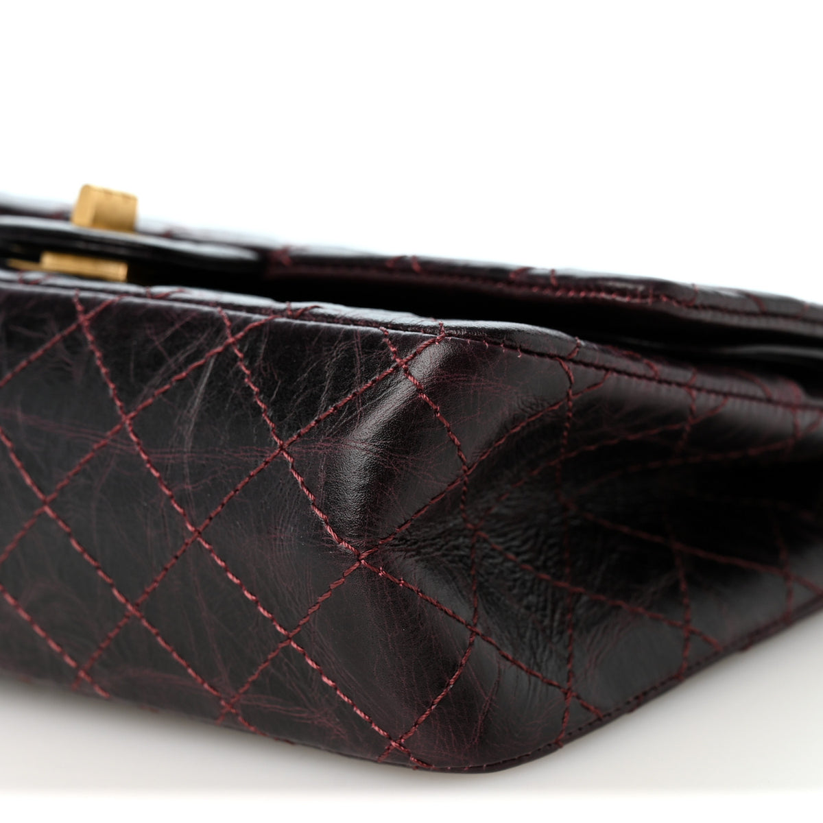 Chanel Aged Calfskin Quilted 2.55 Reissue 225 Flap Dark Burgundy 10 of 10