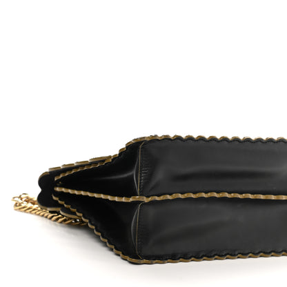 Fendi Vitello Liberty Scalloped Studded Kan I Shoulder Bag Black 9 of 16