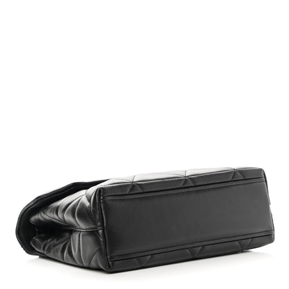 Prada Nappa Triangle Stitched Large Spectrum Bag Black 4 of 14