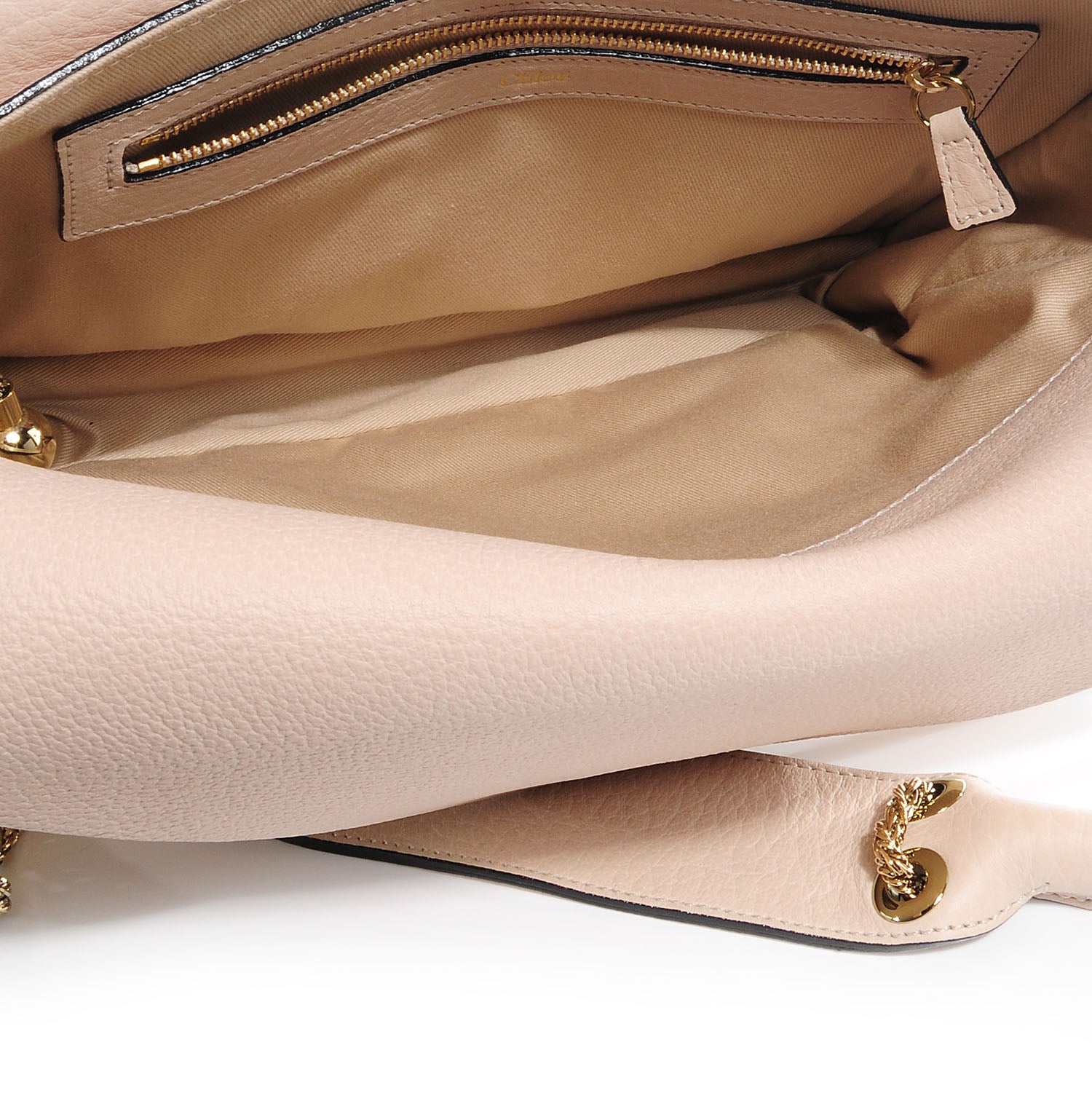Chloe Grained Calfskin Sally Flap Bag Beige 7 of 10