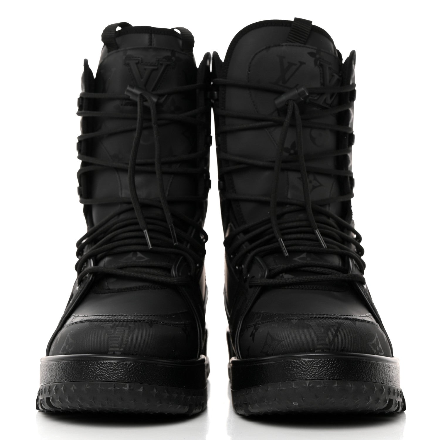 Louis Vuitton Monogram Mens LV Trainer Snow Snow Boots 8 Black