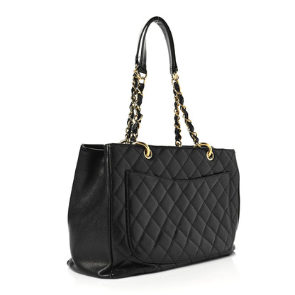 Chanel Caviar Quilted Grand Shopping Tote GST Black 2 of 7