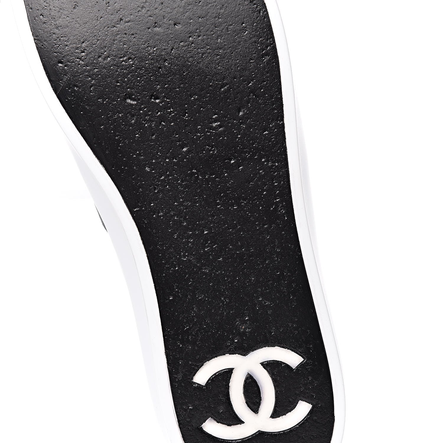 Chanel Calfskin Slip On Sneakers 45 White Black 10 of 16
