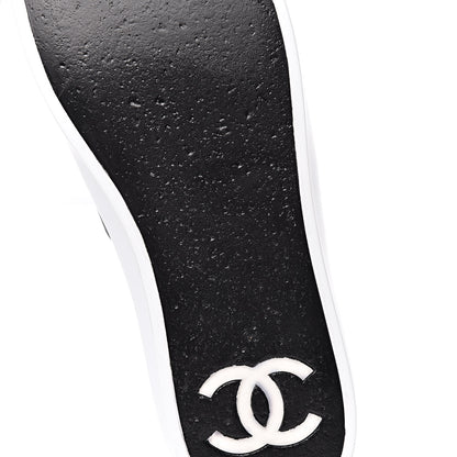 Chanel Calfskin Slip On Sneakers 45 White Black 10 of 16