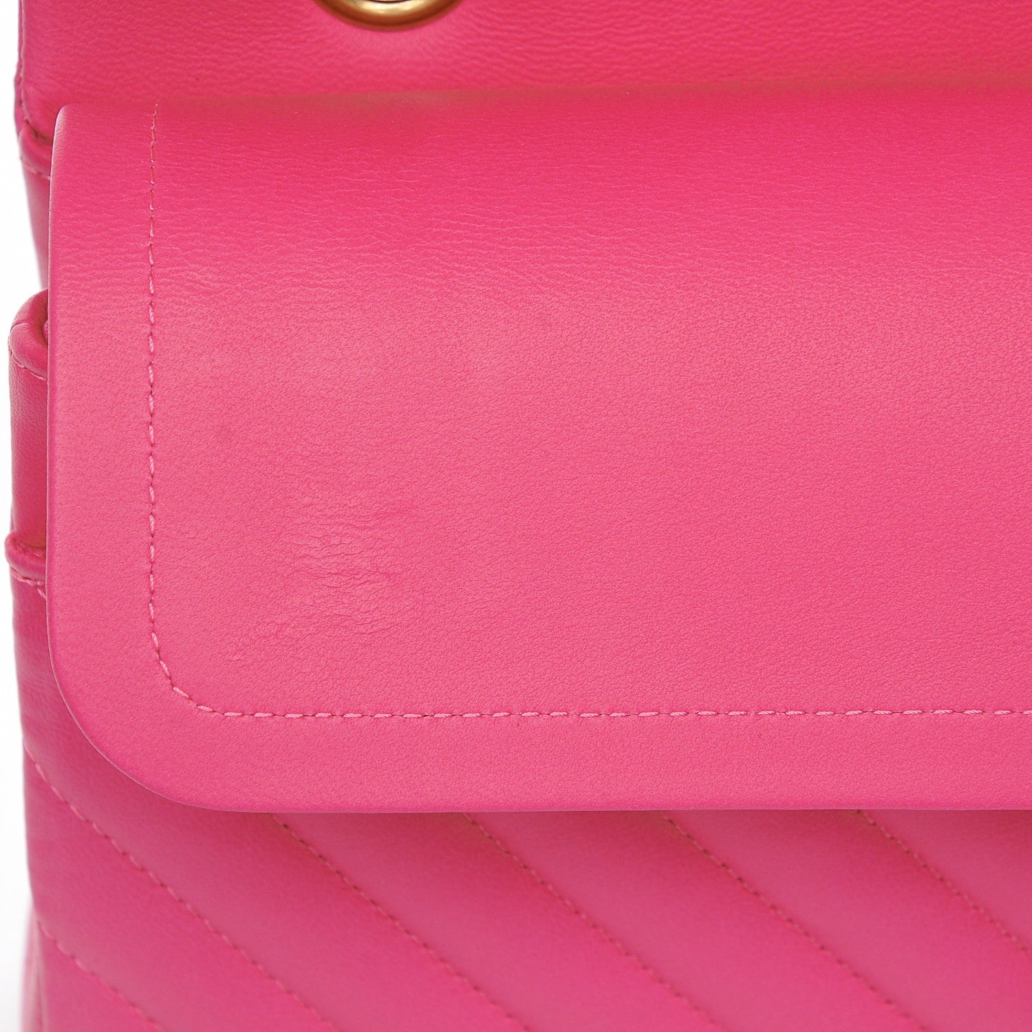 Chanel Lambskin Chevron Quilted Medium Double Flap Pink 7 of 7