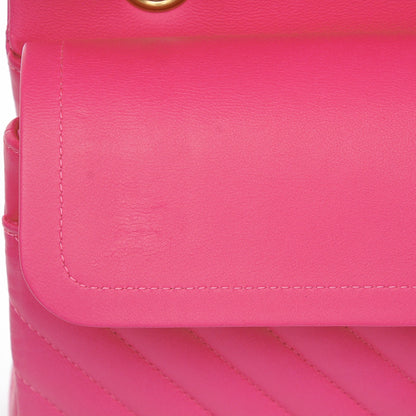 Chanel Lambskin Chevron Quilted Medium Double Flap Pink 7 of 7