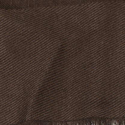 Louis Vuitton Silk Wool Monogram Shawl Brown 6 of 7