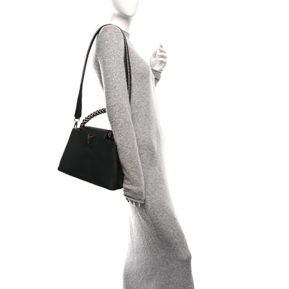 Louis Vuitton Taurillon Capucines Black White 2 of 9