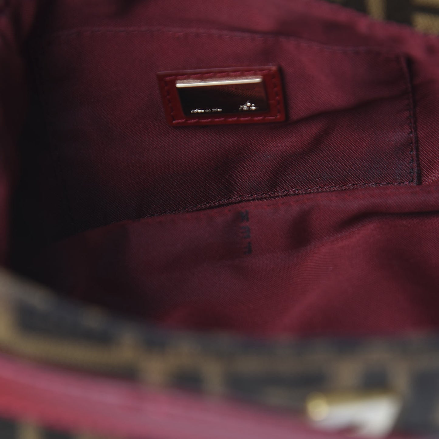 Zucca Cuoio Lucido Small Chef Shoulder Bag Tobacco Rosso Scuro