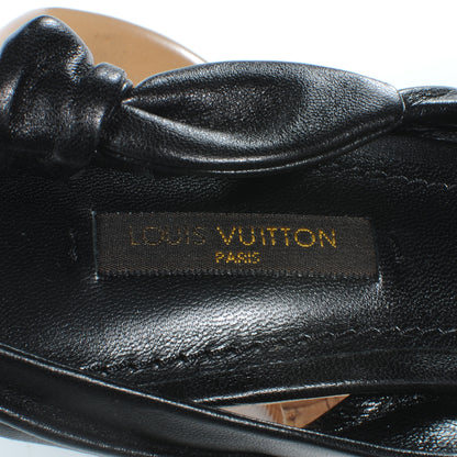 Louis Vuitton Porto Cervo Leather Slingback Heels Black 38 5 of 7