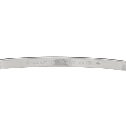 Cartier 18K White Gold 6 Diamond Small LOVE Bracelet 19 3 of 5