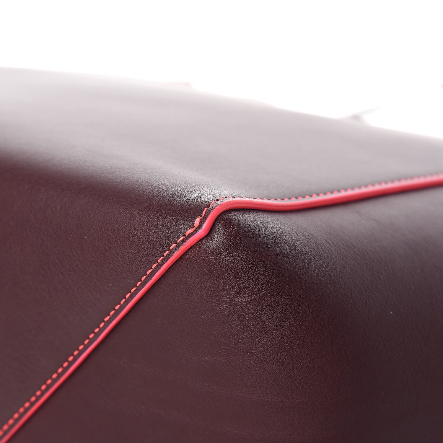Celine Smooth Calfskin Small Tassel Cabas Phantom Burgundy Pink 14 of 14