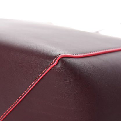 Celine Smooth Calfskin Small Tassel Cabas Phantom Burgundy Pink 14 of 14