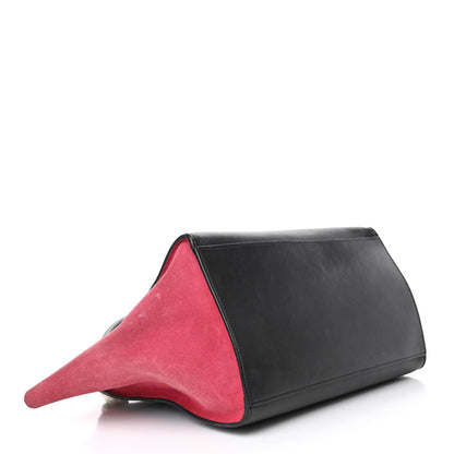 Celine Smooth Calfskin Suede Medium Tri-Color Trapeze Pink 3 of 12