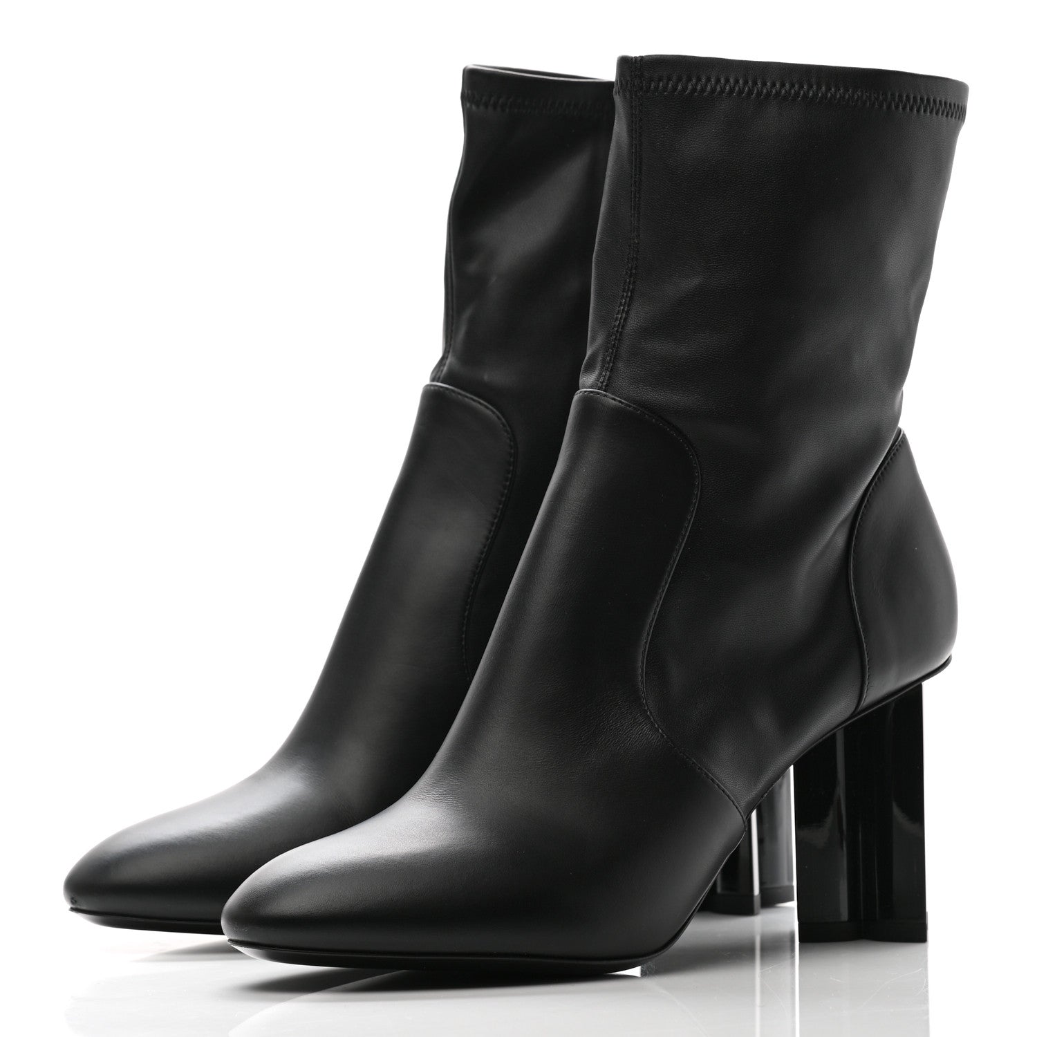Louis Vuitton Calfskin Silhouette Ankle Boots 39.5 Black 2 of 8