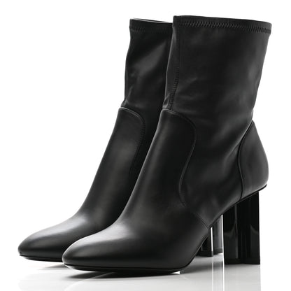 Louis Vuitton Calfskin Silhouette Ankle Boots 39.5 Black 2 of 8