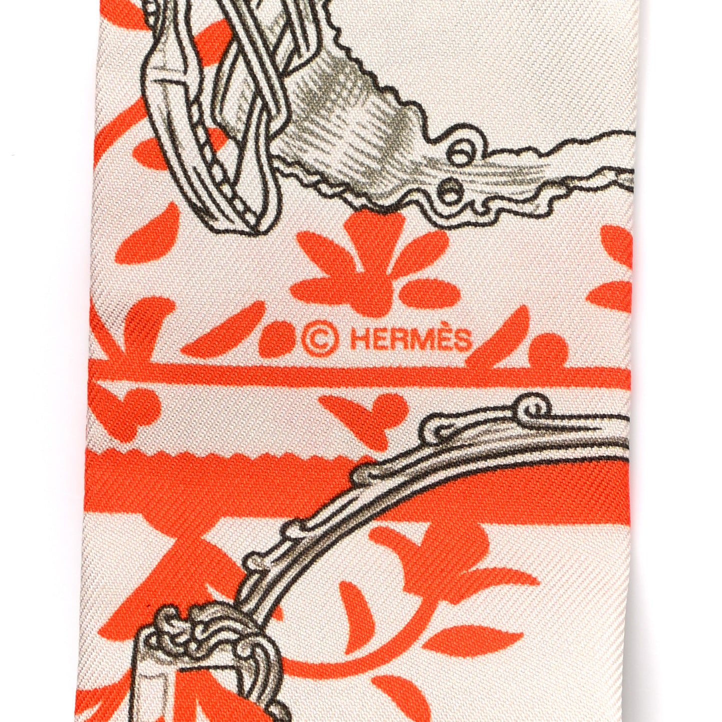Silk Etriers Remix Twilly Verveine Orange Kaki