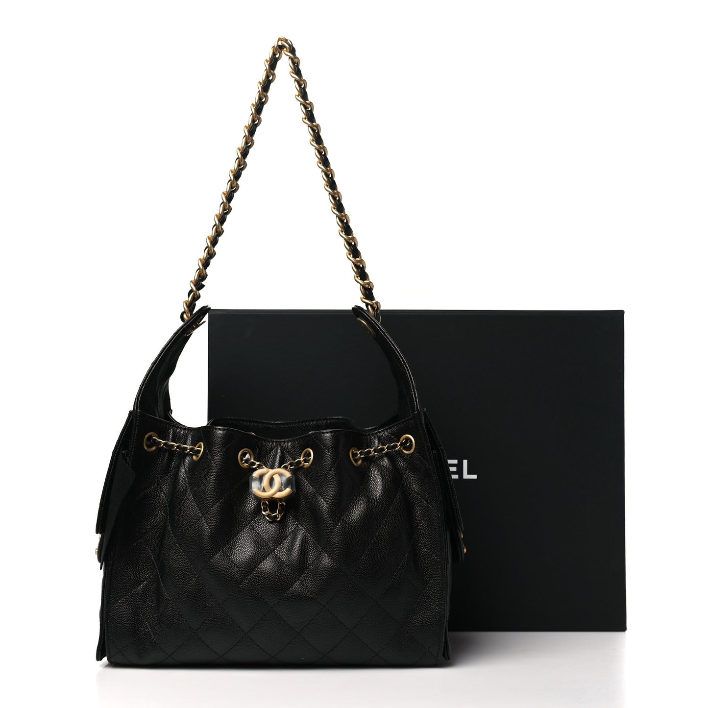 Caviar Quilted Small Chanel 25 Handbag Black