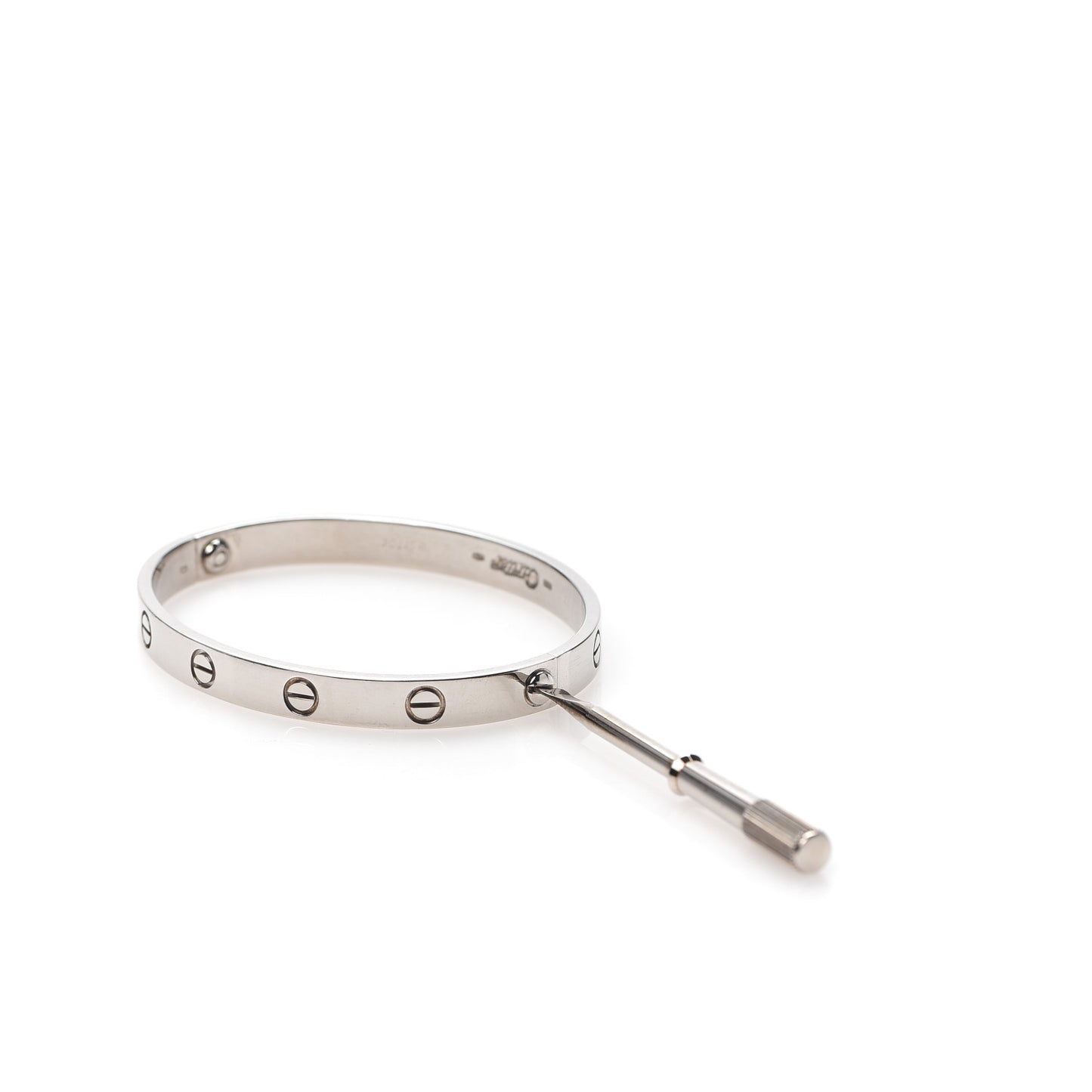18K White Gold LOVE Bracelet 17