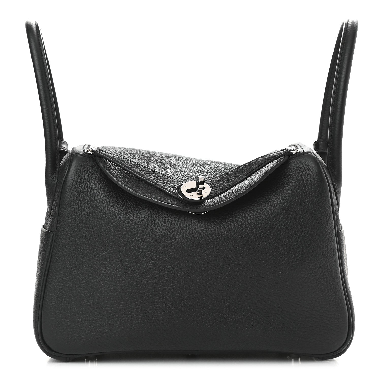 Hermes Taurillon Clemence Matte Niloticus Crocodile Touch Lindy 26 Black 1 of 9