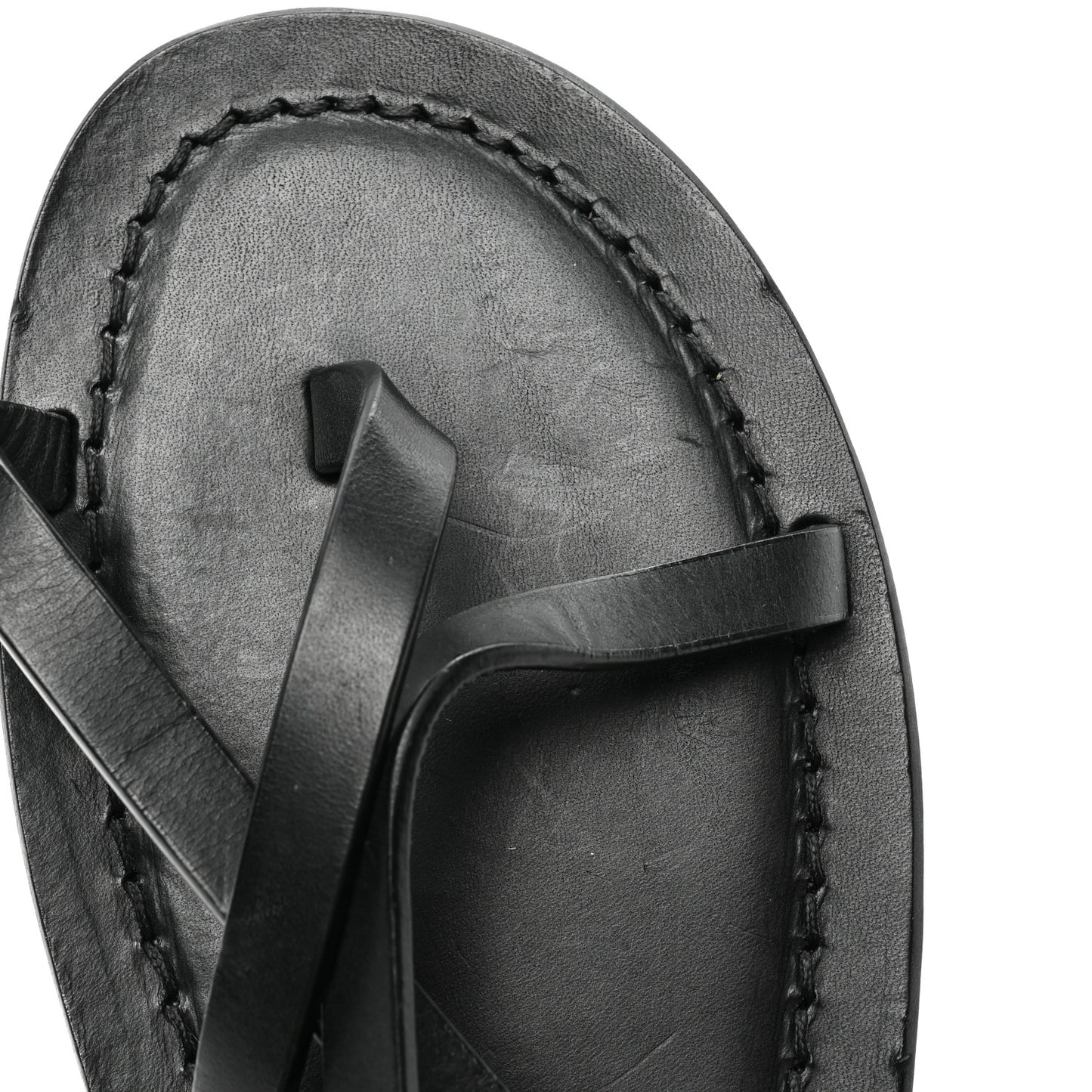Calfskin Nu Pieds Sandals 38 Black