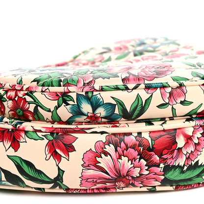 Gucci Calfskin Brit Roses Print Matelasse Diagonal Mini Interlocking G Heart Shoulder Bag Multicolor 12 of 13