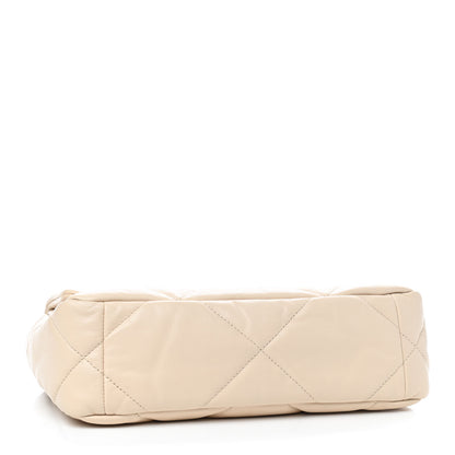 Chanel Goatskin Quilted Medium Chanel 19 Flap Beige 4 of 9