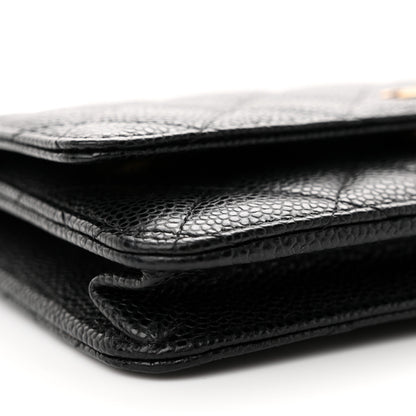 Chanel Caviar Quilted Wallet on Chain WOC Black 10 of 12