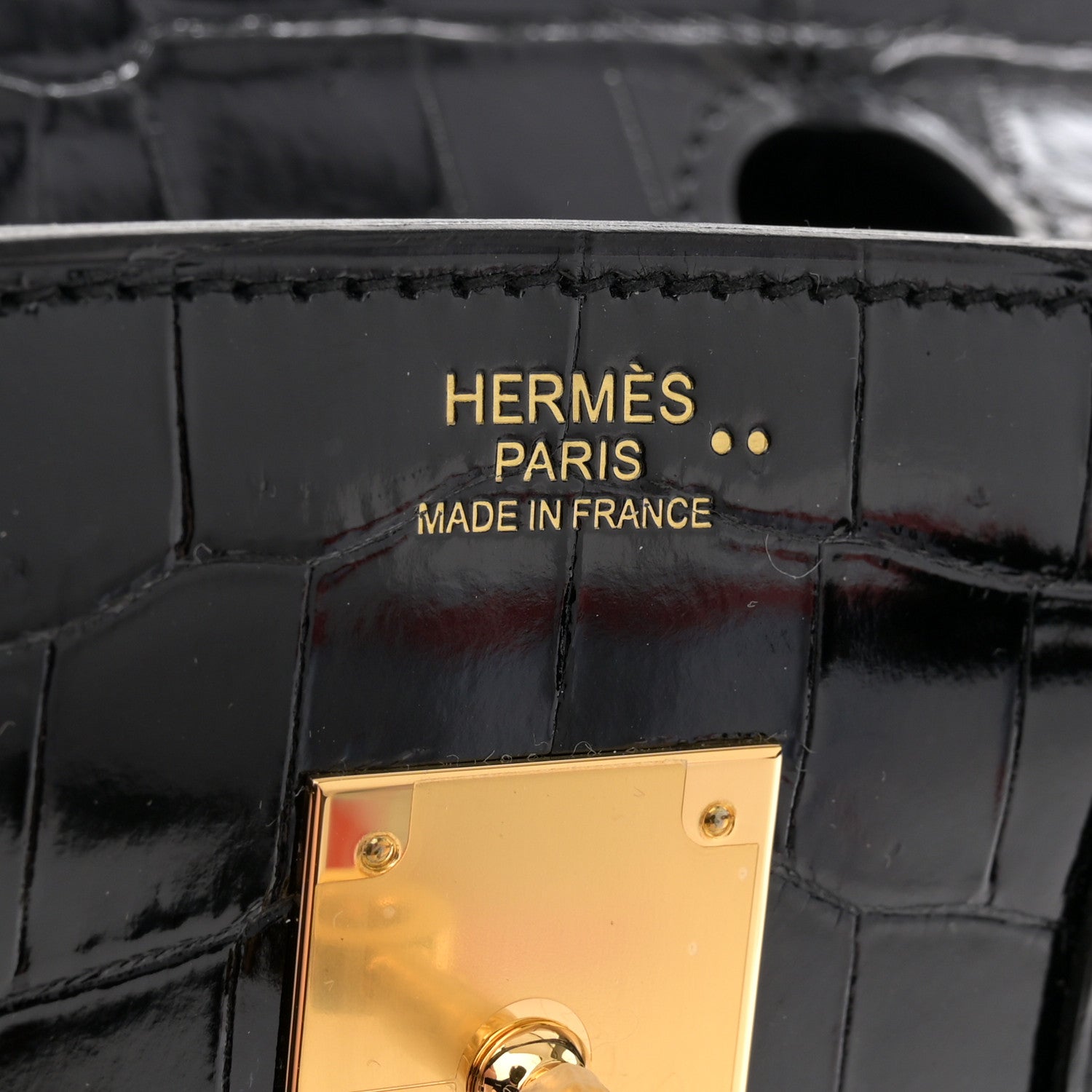 Hermes Shiny Niloticus Crocodile Birkin 30 Black 6 of 11