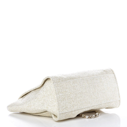 Chanel Canvas Large Deauville Tote Ivory 4 of 9
