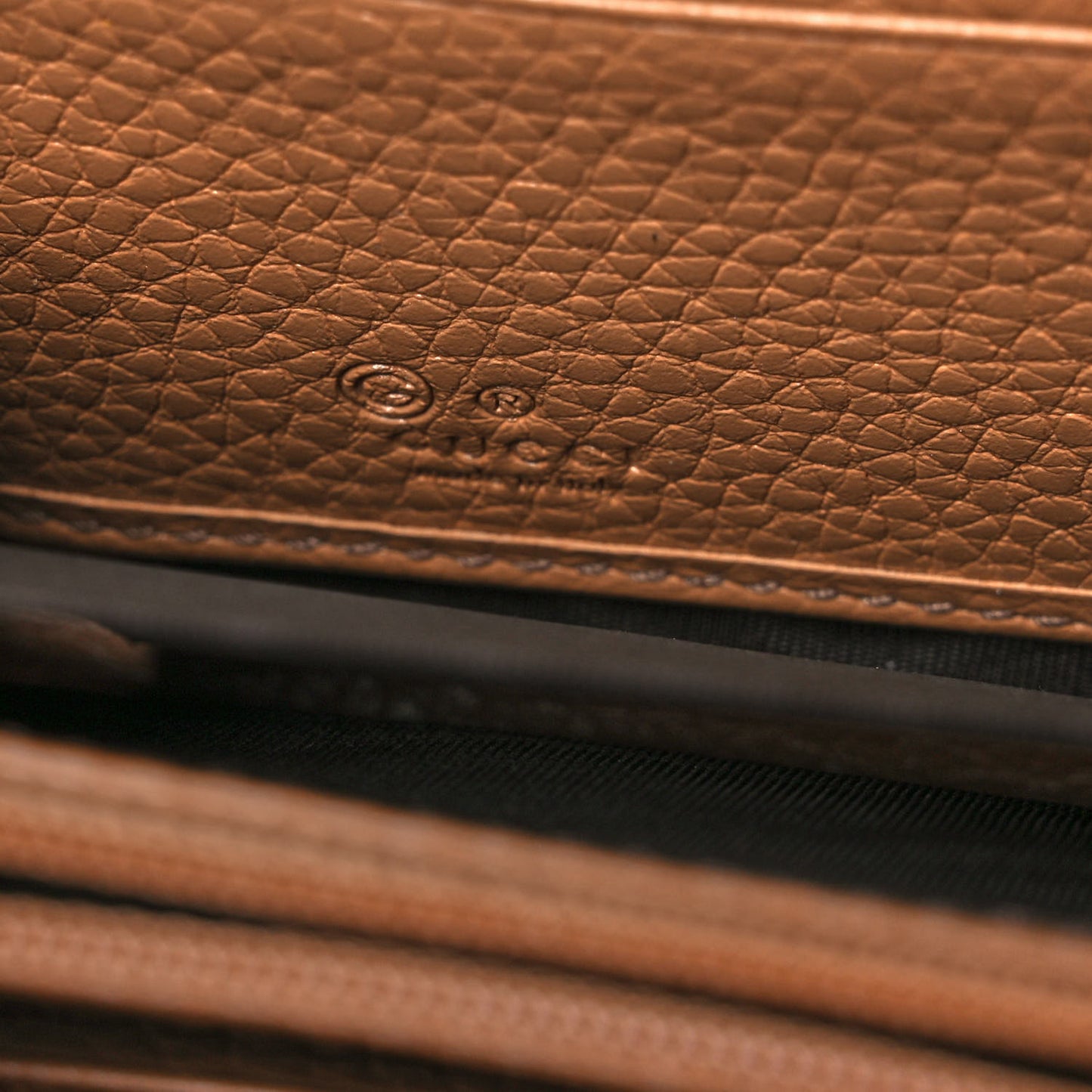 Pebbled Calfskin Soho Zip Around Wallet Camelia