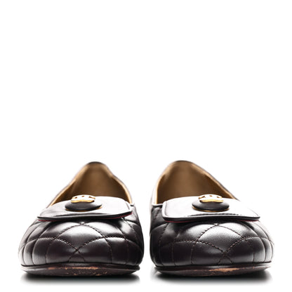 Chanel Lambskin Quilted CC Ballerina Flats 41 Dark Purple 3 of 11