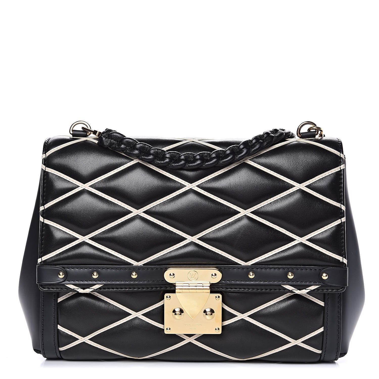 Louis Vuitton Lambskin Malletage Pochette Flap Black 1 of 11
