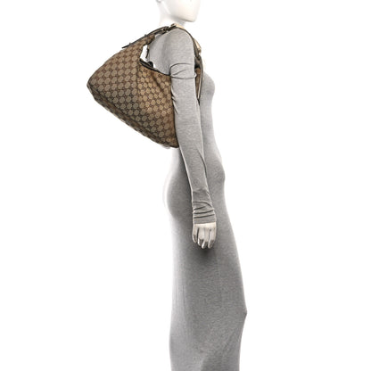 Gucci Monogram Medium Horsebit Chain Hobo Off White 2 of 10