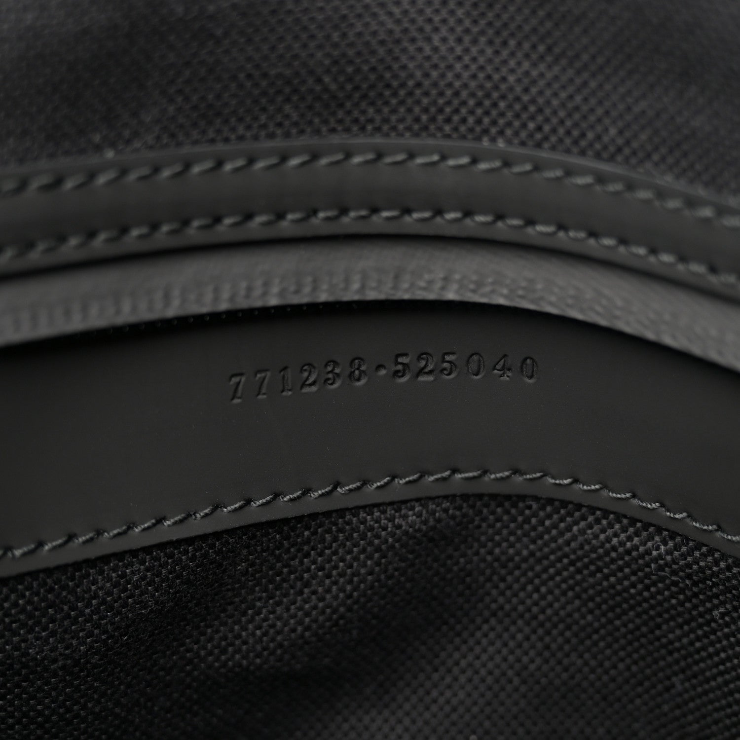 Gucci Calfskin Rubber Effect Tall Convertible Tote Black 7 of 10